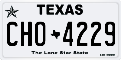 TX license plate CHO4229