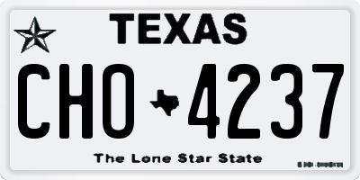 TX license plate CHO4237