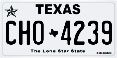 TX license plate CHO4239