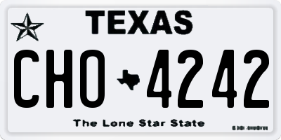 TX license plate CHO4242