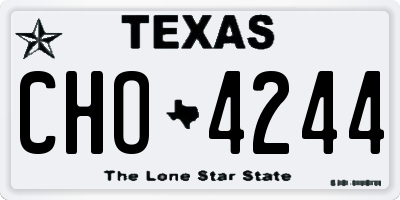 TX license plate CHO4244