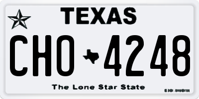 TX license plate CHO4248