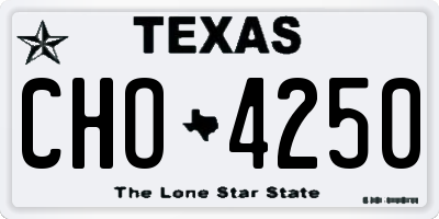 TX license plate CHO4250