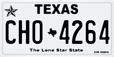 TX license plate CHO4264