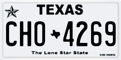 TX license plate CHO4269