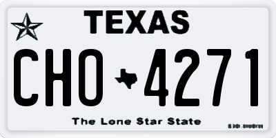 TX license plate CHO4271