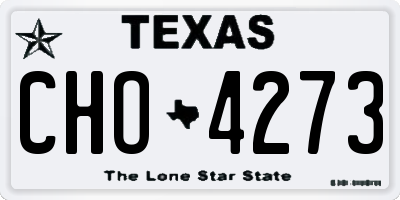 TX license plate CHO4273