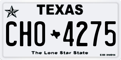 TX license plate CHO4275
