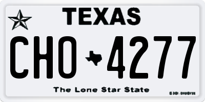 TX license plate CHO4277