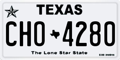 TX license plate CHO4280