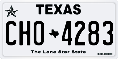 TX license plate CHO4283