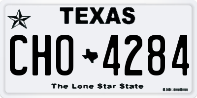 TX license plate CHO4284