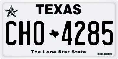 TX license plate CHO4285