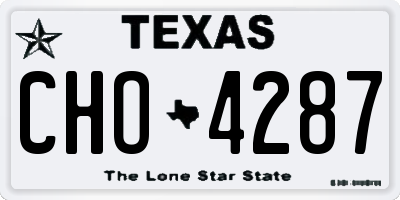TX license plate CHO4287