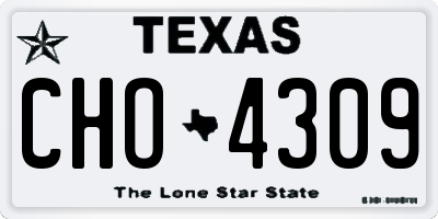 TX license plate CHO4309