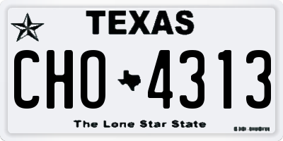 TX license plate CHO4313