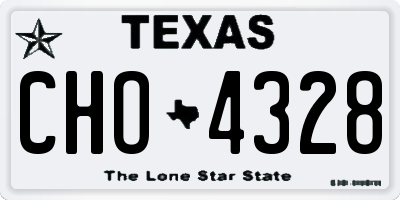 TX license plate CHO4328