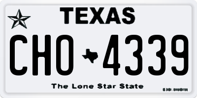 TX license plate CHO4339