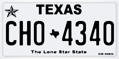 TX license plate CHO4340