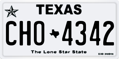 TX license plate CHO4342