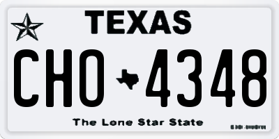 TX license plate CHO4348