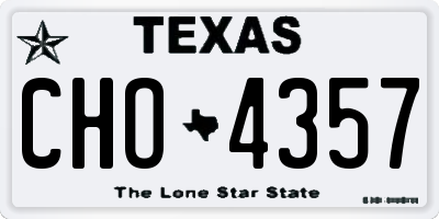 TX license plate CHO4357