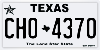 TX license plate CHO4370