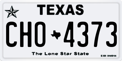 TX license plate CHO4373