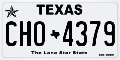 TX license plate CHO4379