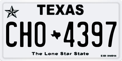 TX license plate CHO4397