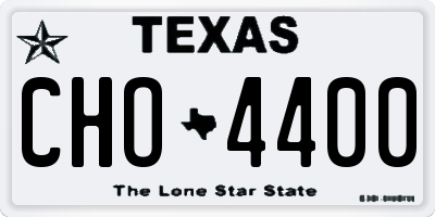 TX license plate CHO4400