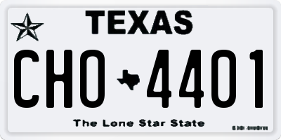 TX license plate CHO4401