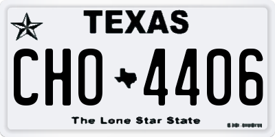 TX license plate CHO4406