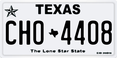 TX license plate CHO4408