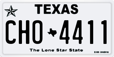TX license plate CHO4411