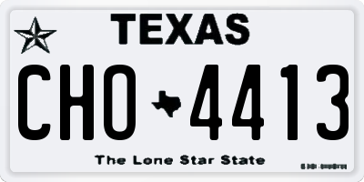 TX license plate CHO4413
