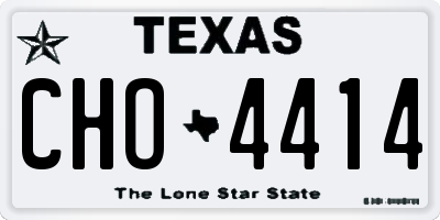 TX license plate CHO4414