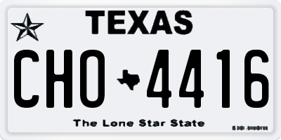 TX license plate CHO4416