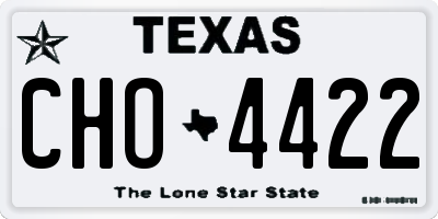TX license plate CHO4422