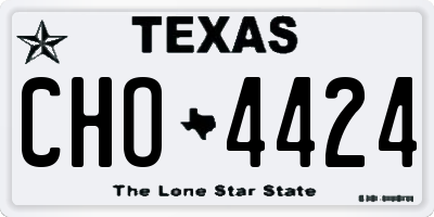 TX license plate CHO4424
