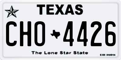 TX license plate CHO4426
