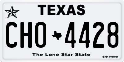 TX license plate CHO4428