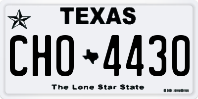 TX license plate CHO4430