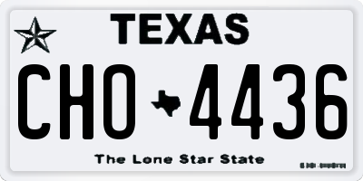 TX license plate CHO4436