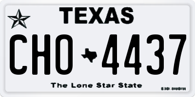 TX license plate CHO4437