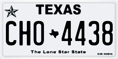 TX license plate CHO4438