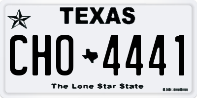 TX license plate CHO4441