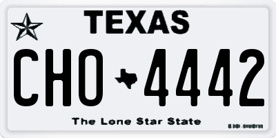 TX license plate CHO4442