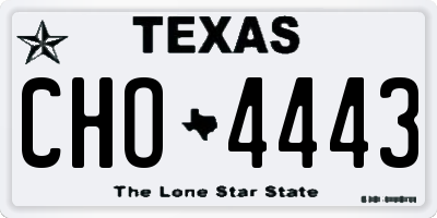 TX license plate CHO4443