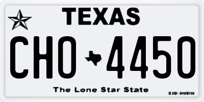 TX license plate CHO4450